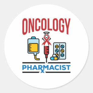 Oncology Pharmacist Cancer Care Pharmacy Team Classic Round Sticker