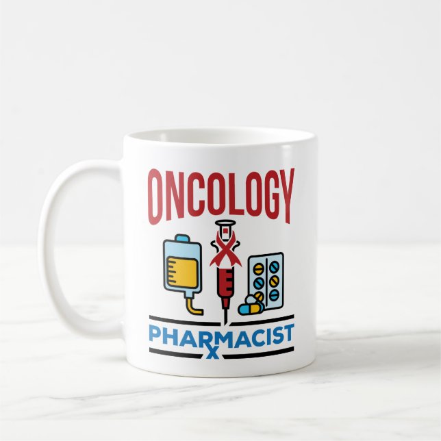 Oncology Pharmacist Cancer Care Pharmacy Team Coffee Mug (Left)