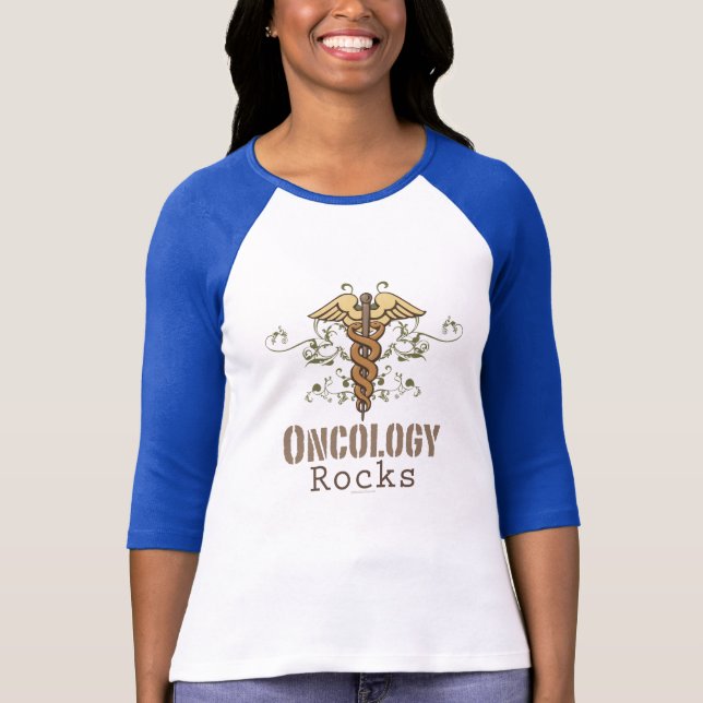 Oncology Rocks Raglan T shirt (Front)
