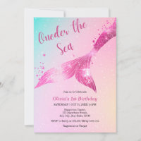 Onder the Sea Mermaid Baby Girl 1st Birthday