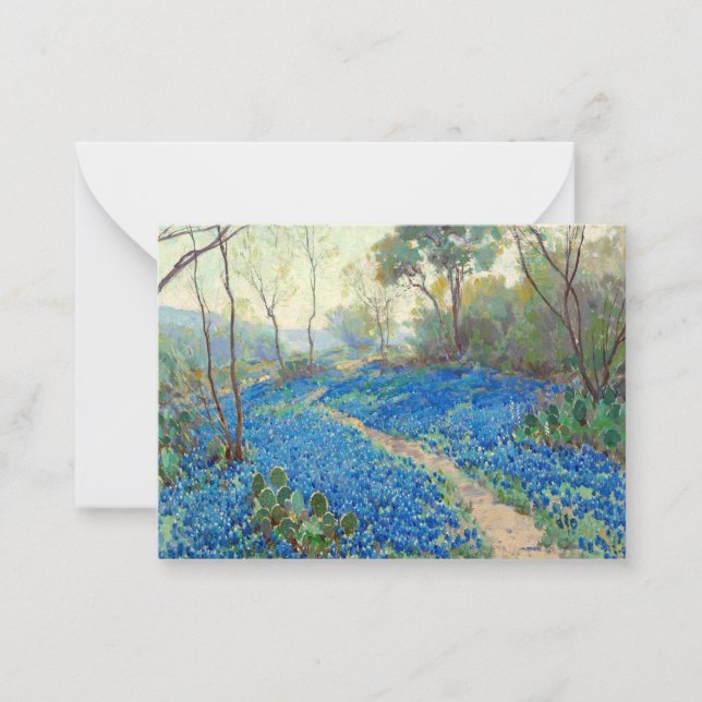 Onderdonk - A Hillside of Bluebonnets - Texas Card (Front)