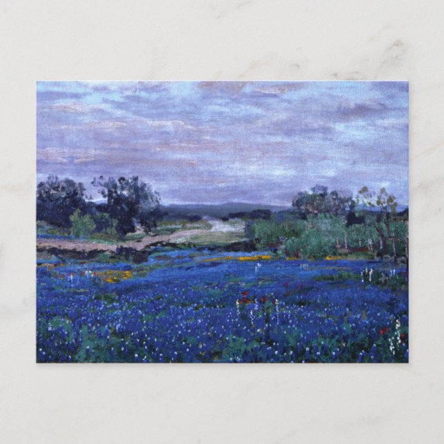 Onderdonk - Bluebonnets at Twilight 1922 Postcard (Front)