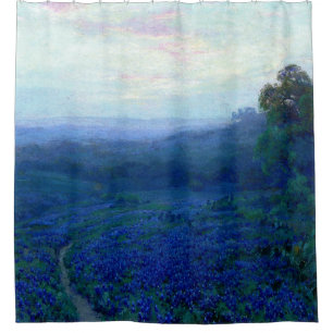 Onderdonk - Path through a Field of Bluebonnets Shower Curtain