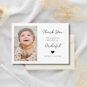 Onderful 1st Birthday Photo First Birthday Party Holiday Card