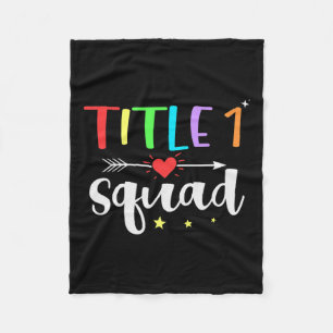 One 1 Teacher Squad Cute Back To School  Fleece Blanket