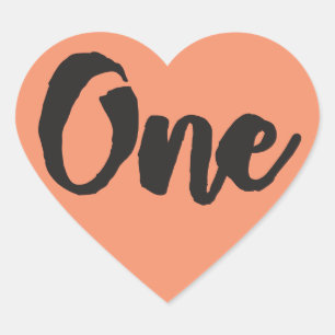 One 1st Birthday Art First Birthday My 1 year Old Heart Sticker