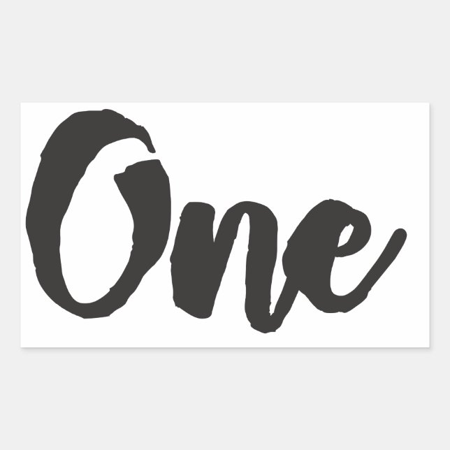 One 1st Birthday Art First Birthday My 1 year Old Rectangular Sticker (Front)