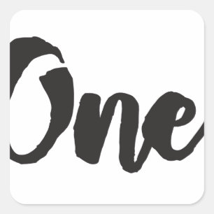 One 1st Birthday Art First Birthday My 1 year Old Square Sticker