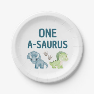 One-A-Saurus 1st Birthday Paper Plates