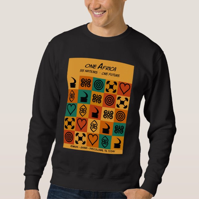 One Africa – Adinkra – Ghana -  Sweatshirt (Front)