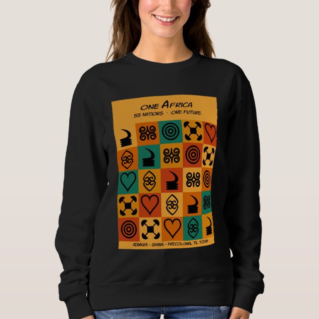 One Africa – Adinkra – Ghana -  Sweatshirt (Front)