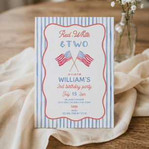 One All American Boy 2nd Birthday Invitation