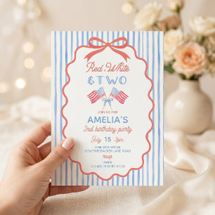 One All American Girl 2nd Birthday Invitation