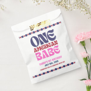 One American Babe 4th of July 1st Birthday  Favour Bags