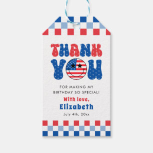 One American Babe 4th Of July First Birthday Gift Tags