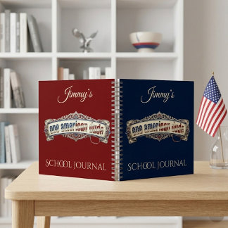 One American Dude Patriotic Art Kid School Journal