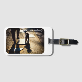 One and only luggage tag for walking with your dog