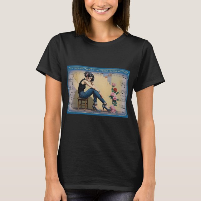 One Anxious Meltdown At A Time - Funny T-Shirt (Front)