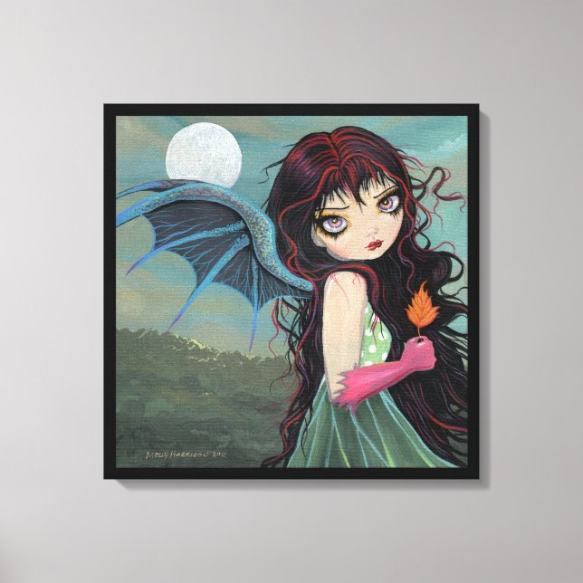 One Autumn Leaf Little Vampire Canvas Print (Front)