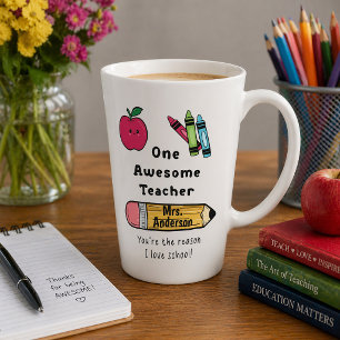 One Awesome Teacher Reason I Love School Latte Mug