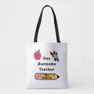One Awesome Teacher Reason I Love School  Tote Bag