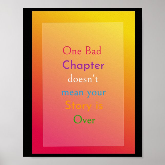 One Bad Chapter Design Sticker  Poster (Front)