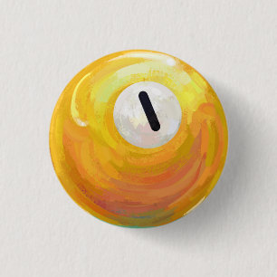 One Ball 3 Cm Round Badge