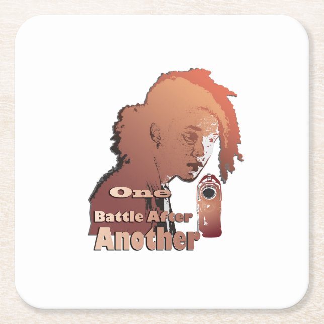 One Battle After Another – Cinematic Movie-Inspire Square Paper Coaster (Front)