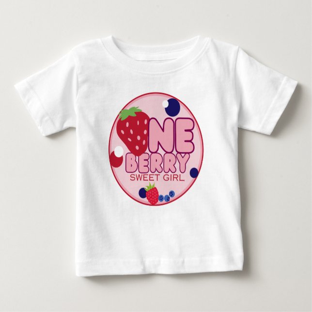 One Berry Sweet Girl First Birthday T-shirt (Front)