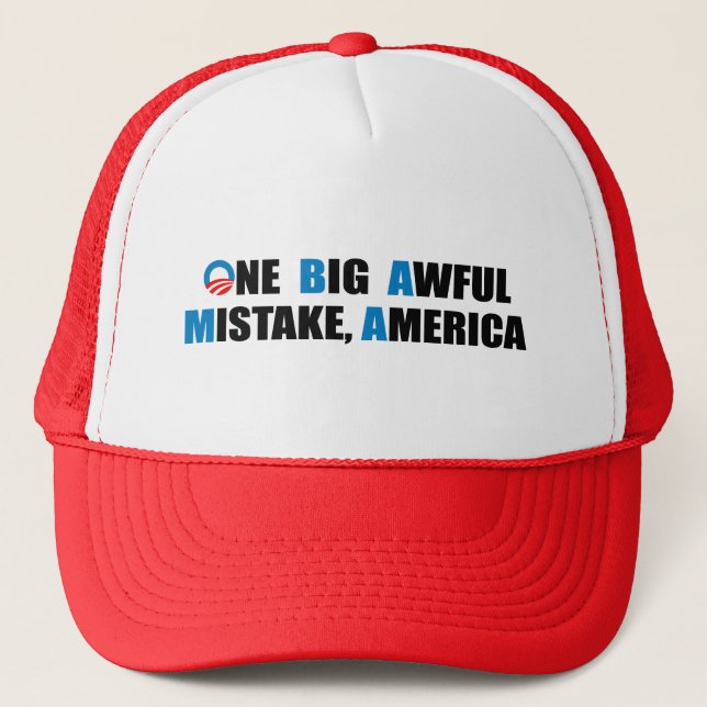 ONE BIG AWFUL MISTAKE, AMERICA TRUCKER HAT (Front)
