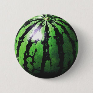 one big watermelon 6 cm round badge