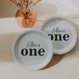 ONE Birthday Invitation Paper Plate