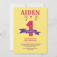 ONE Birthday Party Invitation