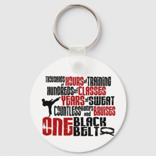 ONE Black Belt 2 KARATE T-SHIRTS & APPAREL Key Ring