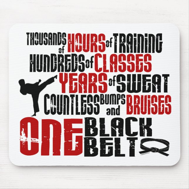ONE Black Belt 2 KARATE T-SHIRTS & APPAREL Mouse Pad (Front)