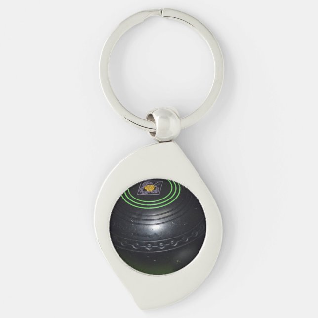 One Black Lawn Bowl, Key Ring (Front)