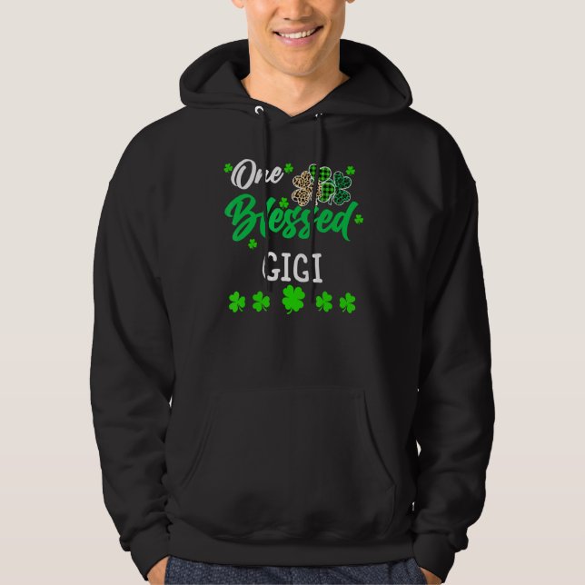 One Blessed Gigi C St  Patrick's Day Irish Hoodie (Front)