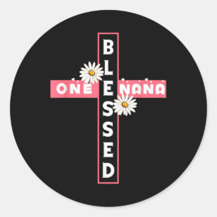 One Blessed Grandma Nonna Gigi Granny Nana Mama Je Classic Round Sticker