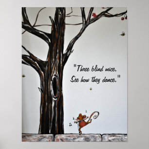 One Blind Mouse Dancing Priint Poster