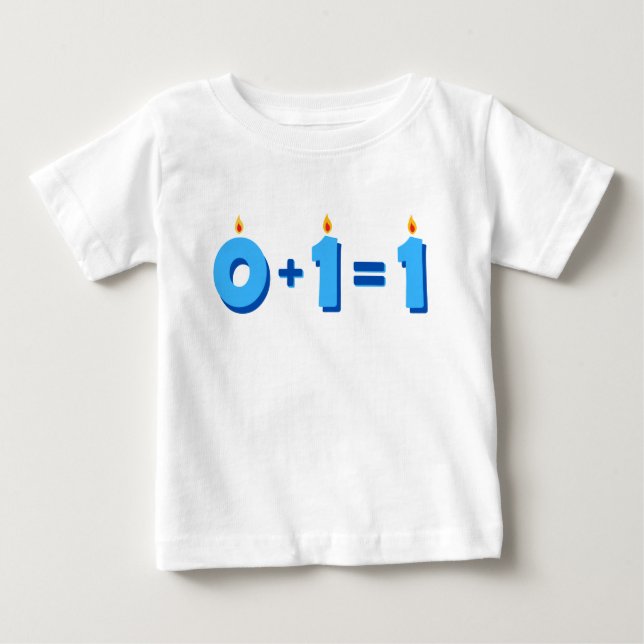 One Blue 1st Birthday Baby Boy T-Shirt (Front)