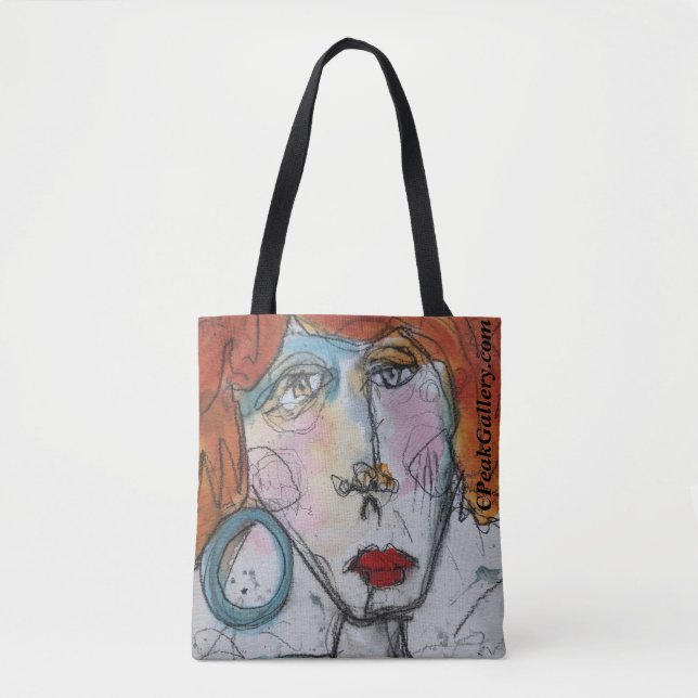 One Blue Earing Tote Bag (Front)