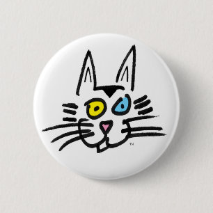 One Blue-Eyed Kitty 6 Cm Round Badge