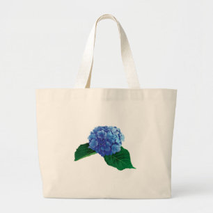 One Blue Hydrangea Large Tote Bag