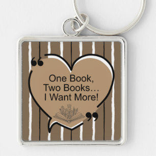 One Book, Two Books... I Want More! Key Ring