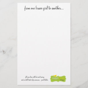 One Brave Girl to Another Stationary Stationery