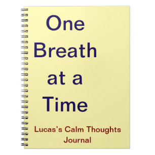 One Breath at a Time - mindfulness notebook