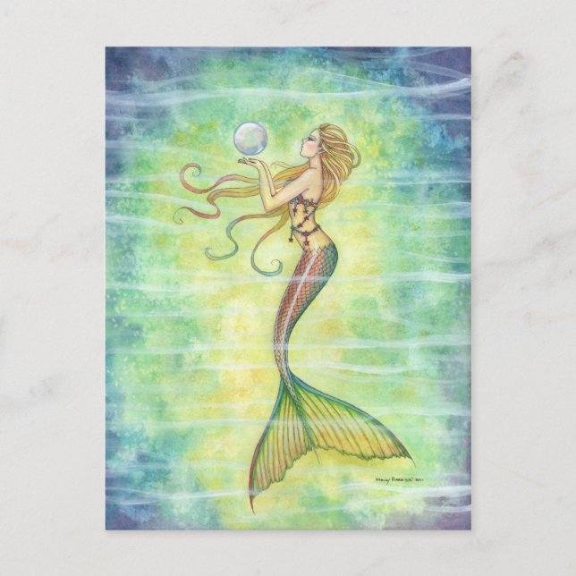 One Bubble Mermaid Postcard (Front)