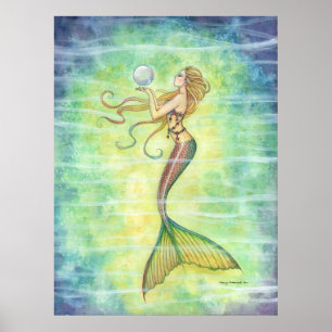 One Bubble Mermaid Poster