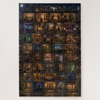 One Building, 100 Lives – Premium 1000 Piece City Jigsaw Puzzle