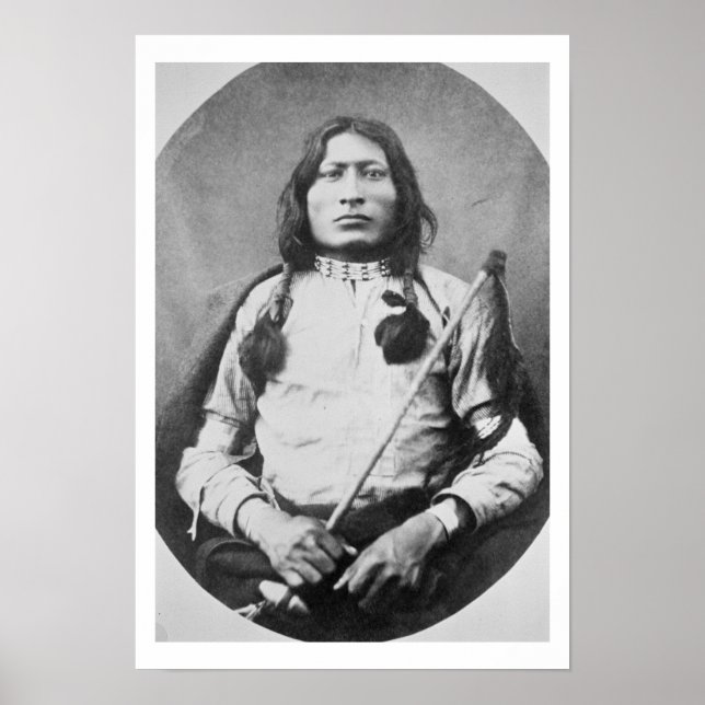 One Bull Warrior, 1882 (b/w photo) Poster (Front)
